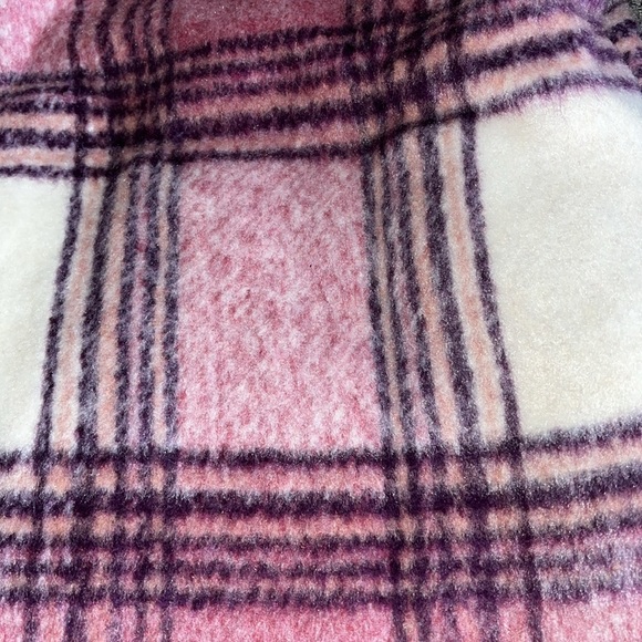 🍁 Thick Purple Medley Plaid Double Chest Pockets Fleece Jacket-I Went 1/2 Price! - Picture 13 of 16